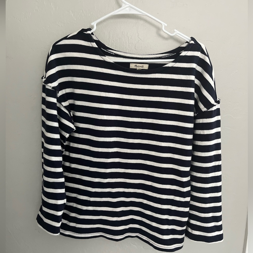 EUC - madewell striped long sleeve - size XS